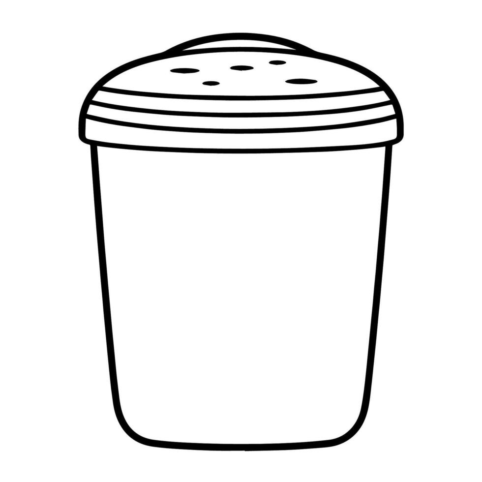 Streamline your designs with a bin outline icon vector, perfect for clean and efficient applications. vector