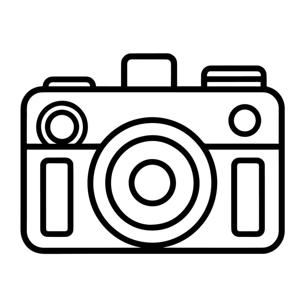 pulcro cámara contorno icono en vector formato para temática de fotografía diseños