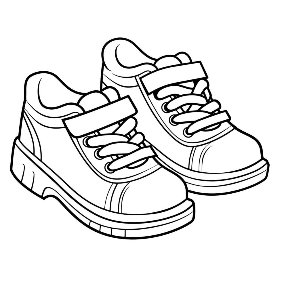 Sleek shoes outline icon in vector format for footwear designs.