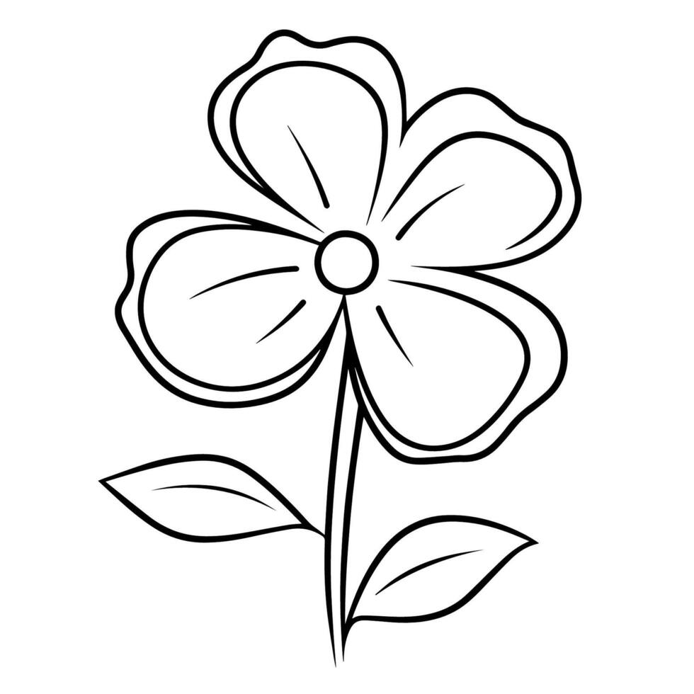 elegante flor contorno icono en vector formato para decorativo diseños