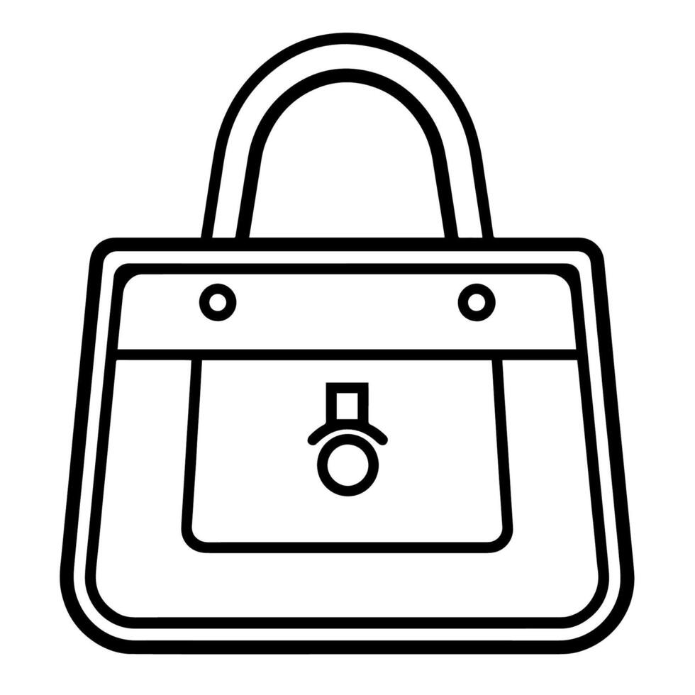 Clean vector outline of a versatile bag icon for various applications.