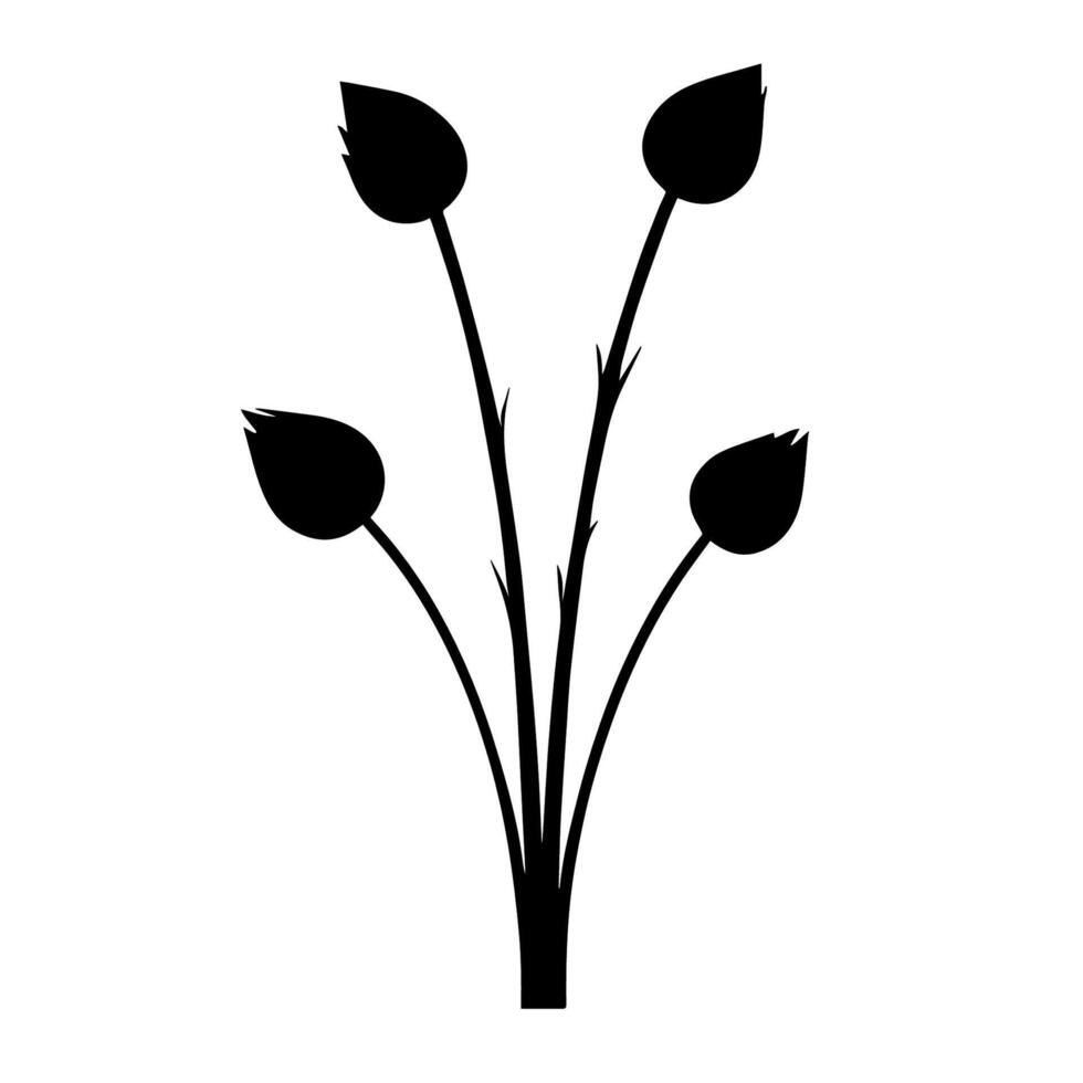 Clean vector outline of a flower icon for versatile applications.