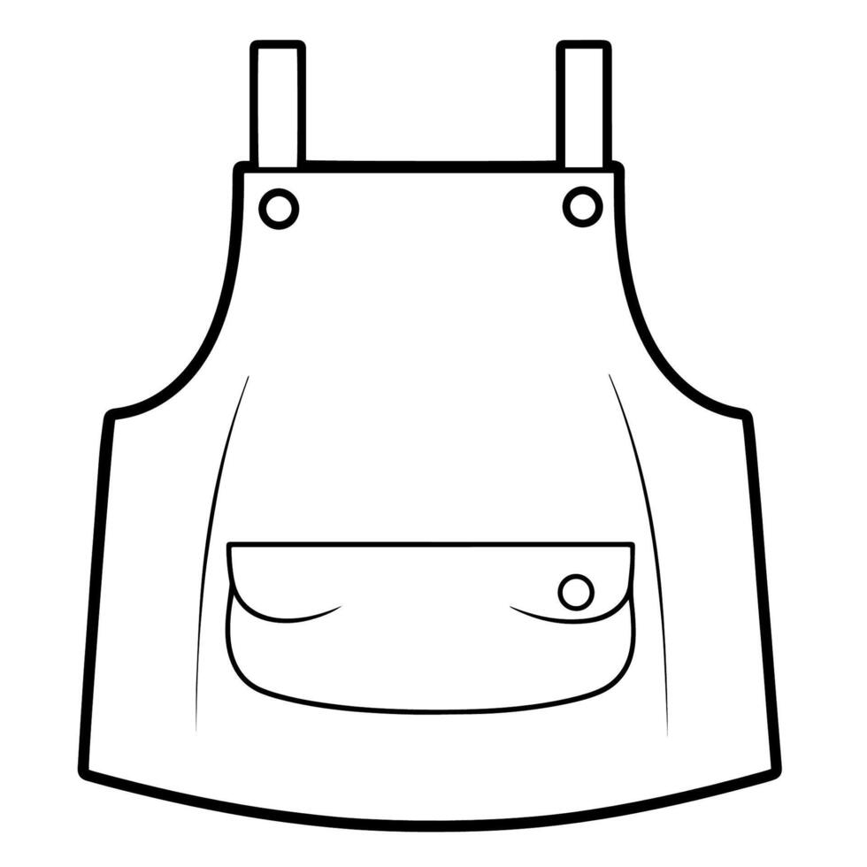 Discover a versatile apron outline icon vector perfect for culinary and lifestyle designs.