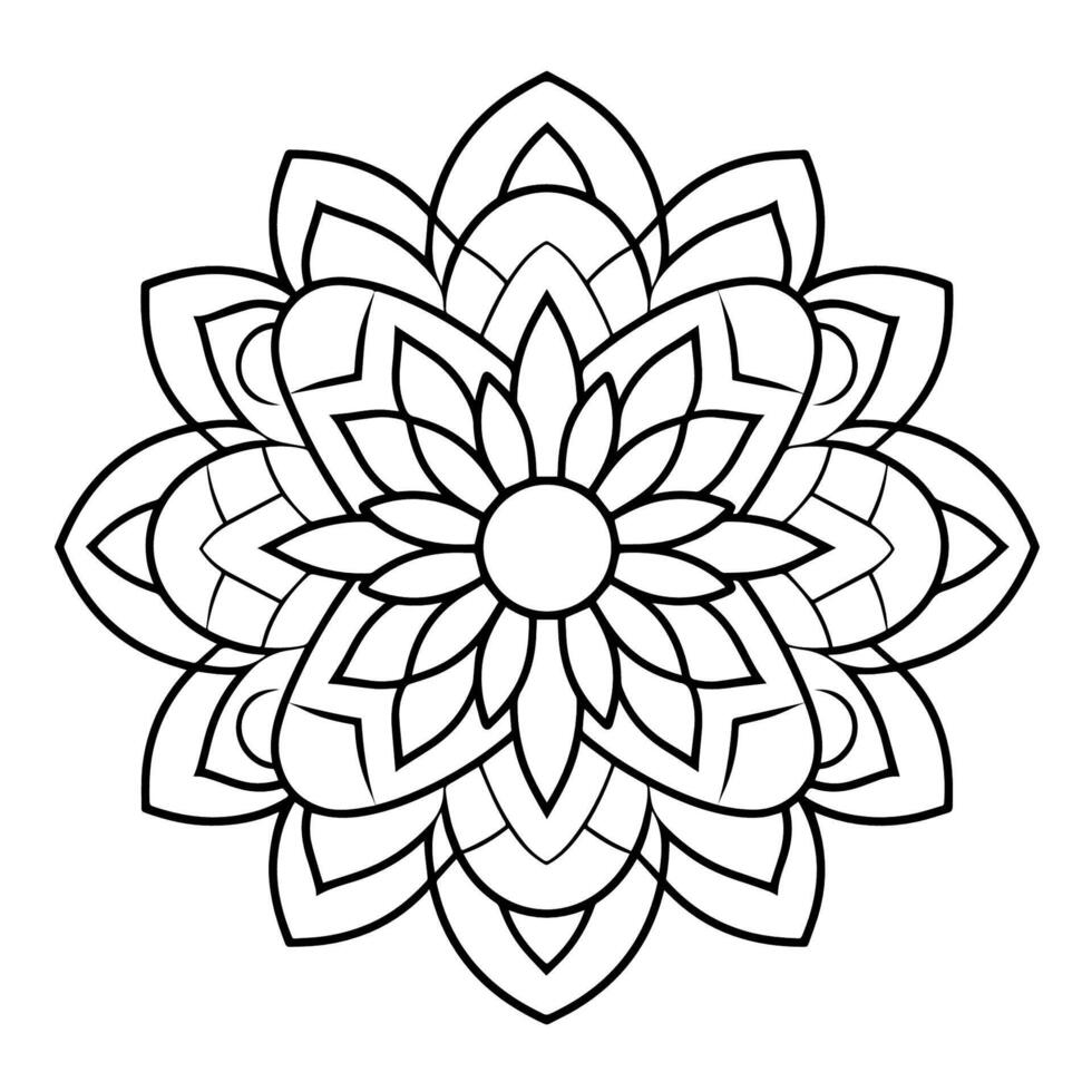 Intricate mandala pattern icon in abstract design. Vector illustration.