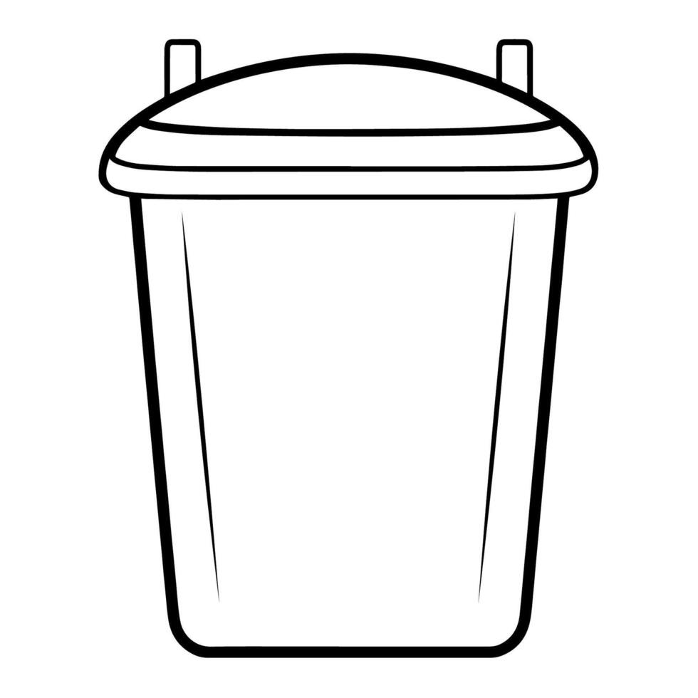 Streamline your designs with a bin outline icon vector, perfect for clean and efficient applications. vector