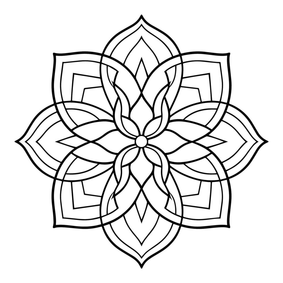 Intricate mandala pattern icon in abstract design. Vector illustration.