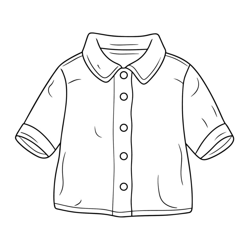 clásico camisa contorno icono en vector formato para vestir diseños