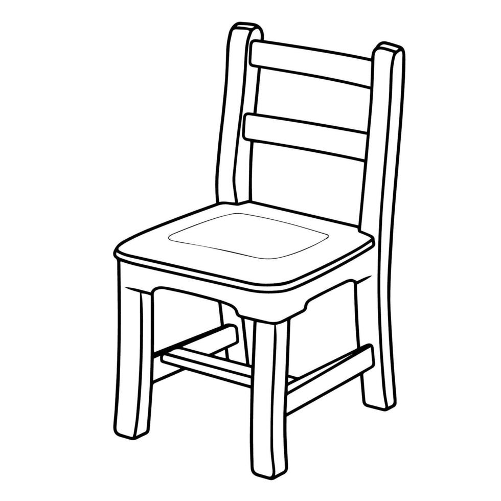 Clean vector outline of a chair icon for versatile applications.