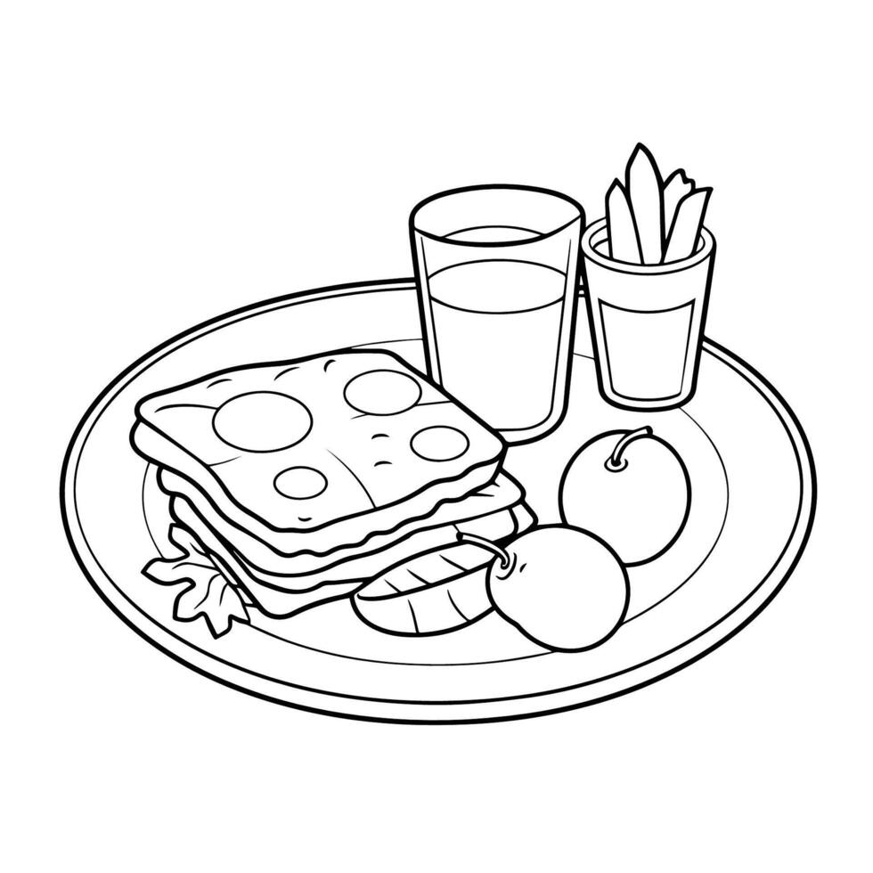 Clean vector outline of a breakfast icon for versatile applications.