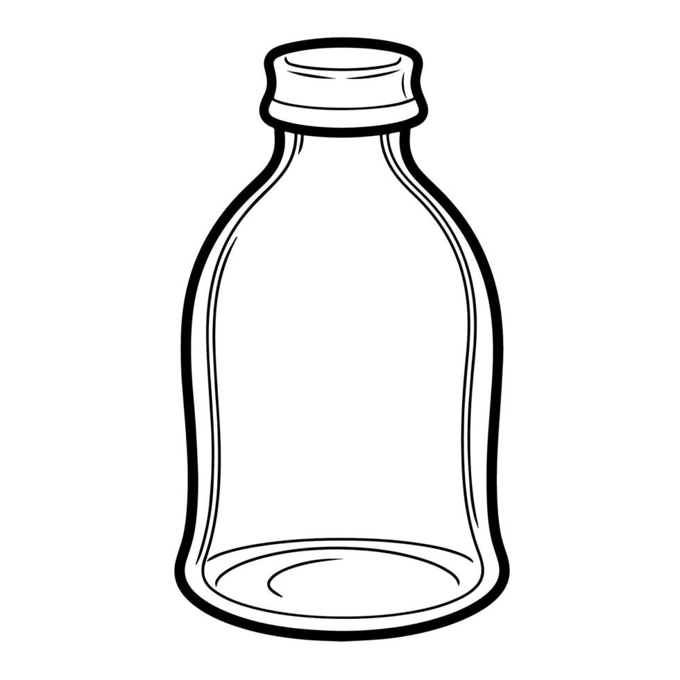 Quench your design thirst with a bottle outline icon vector, perfect for refreshing and versatile applications. vector