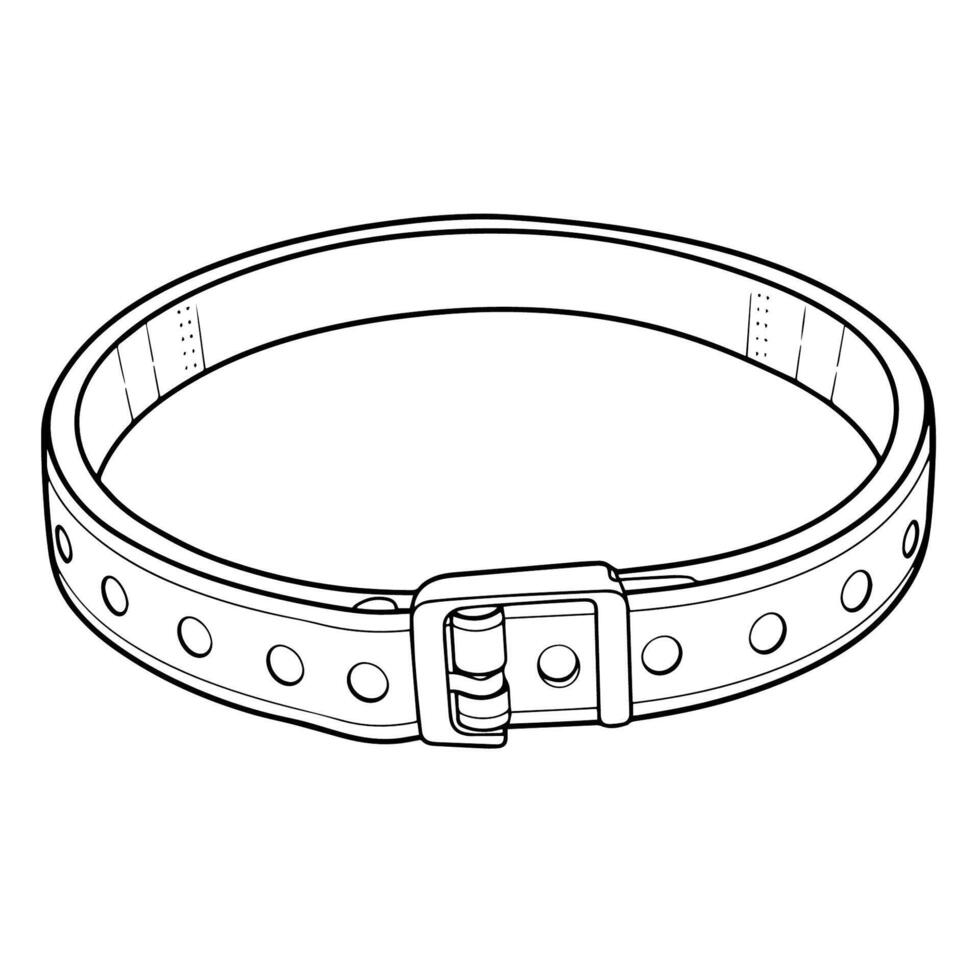 Accentuate your designs with a sleek belt outline icon vector, ideal for versatile and fashionable applications. vector