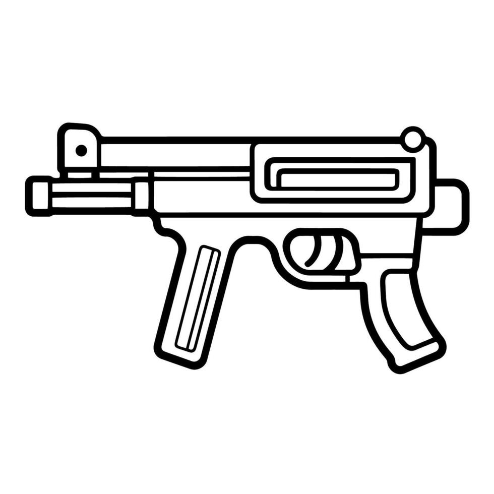 pulcro pistola contorno icono en vector formato para arma diseños