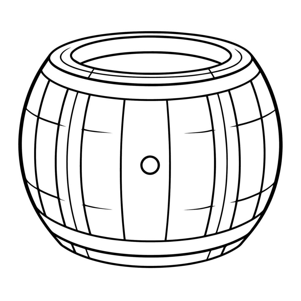 refinado cerveza barril contorno icono en vector formato para temática de cervecería diseños