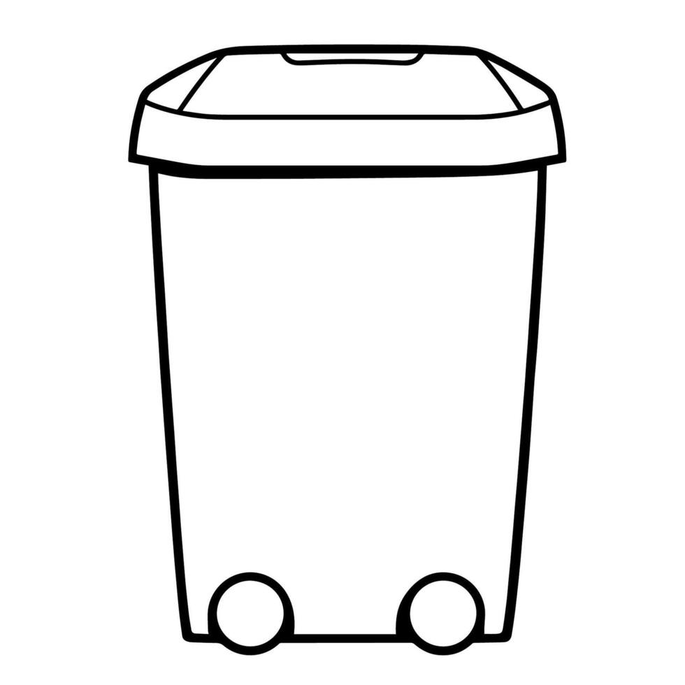 Streamline your designs with a bin outline icon vector, perfect for clean and efficient applications. vector