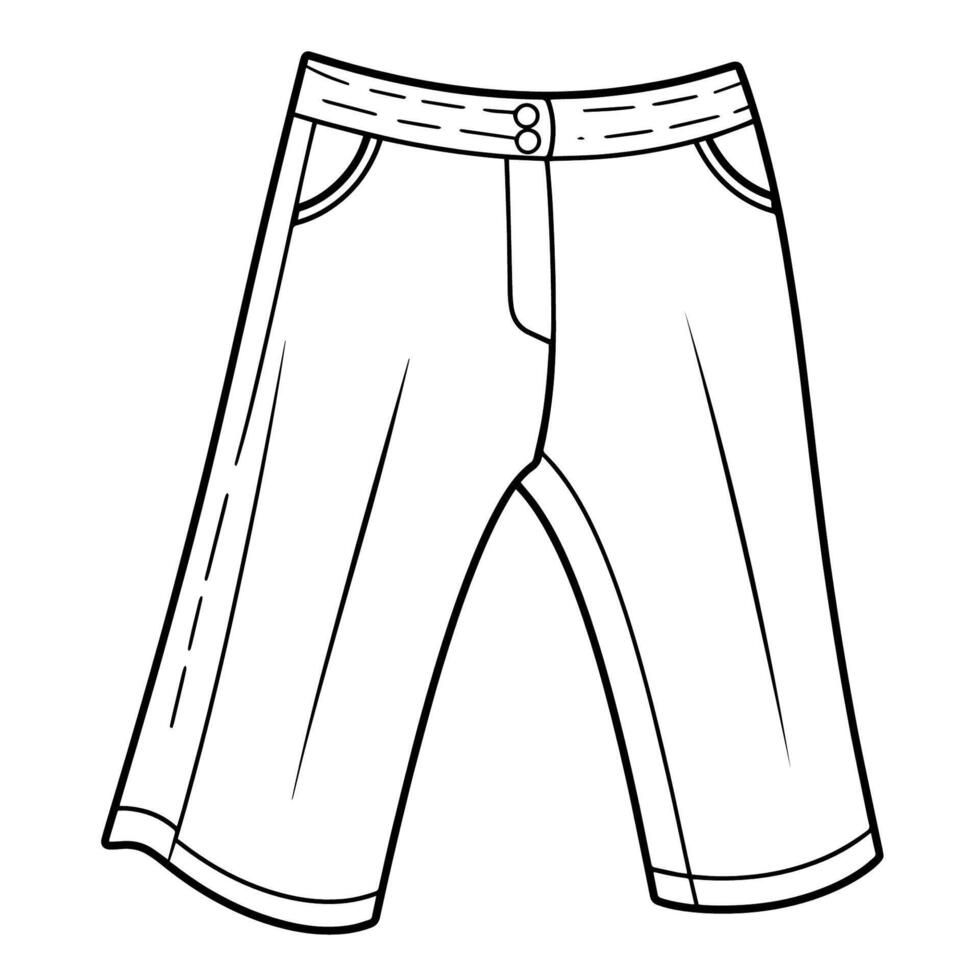 pulcro pantalones contorno icono en vector formato para Moda diseños