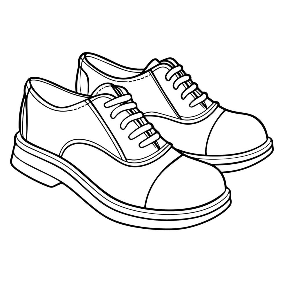 Sleek shoes outline icon in vector format for fashion designs.