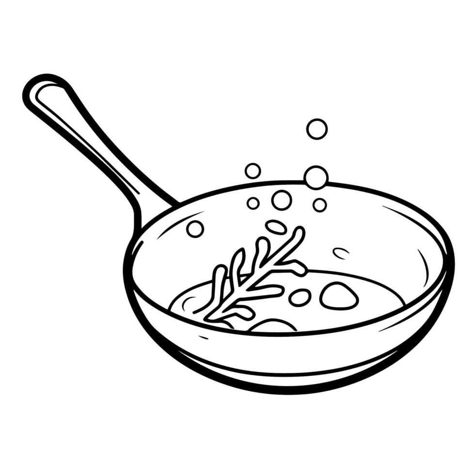 Appetizing pan-fried egg outline icon in vector format for breakfast designs.