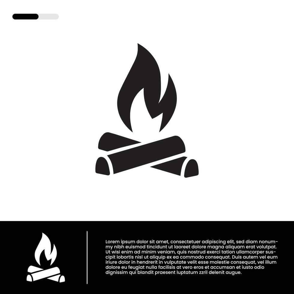 resumen hoguera vector ilustración icono logo diseño