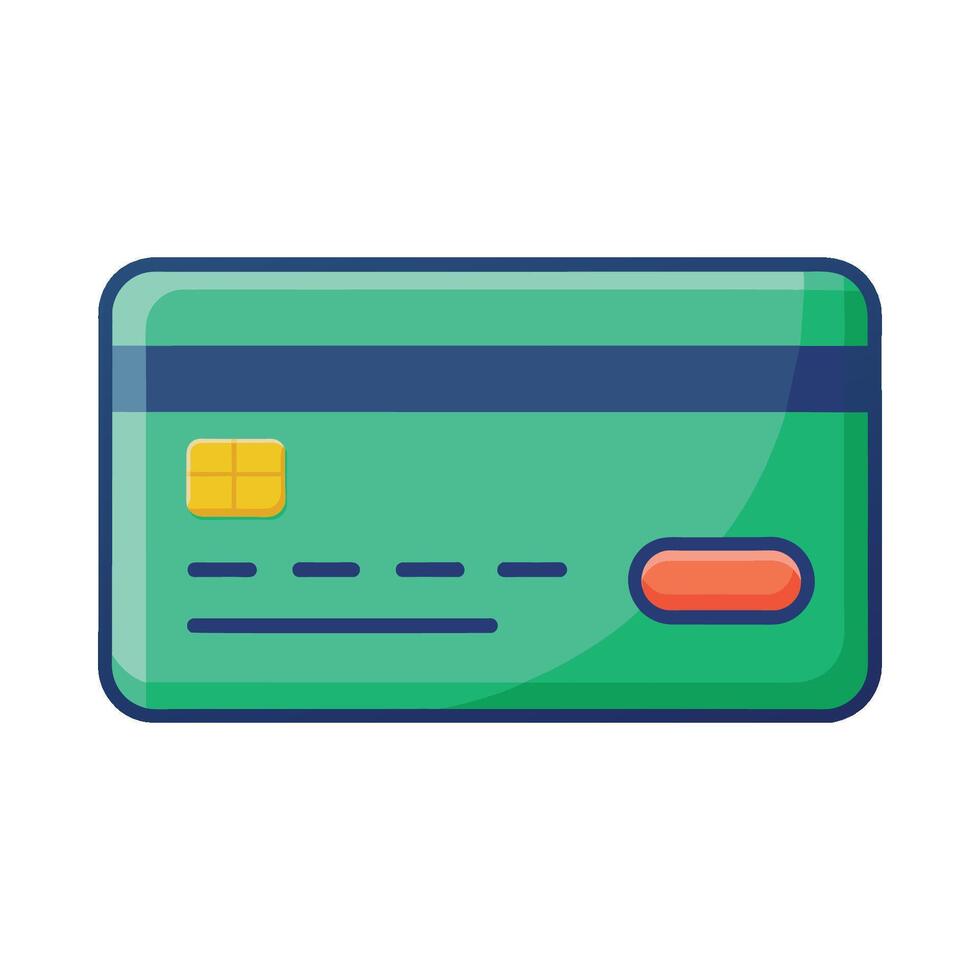 Credit card isolated flat vector illustration