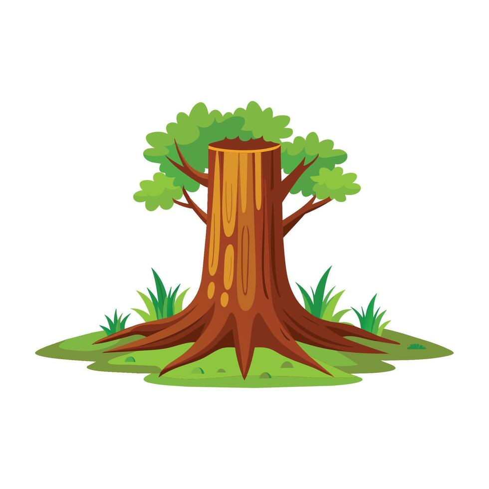 Trunk flat vector illustration on white background