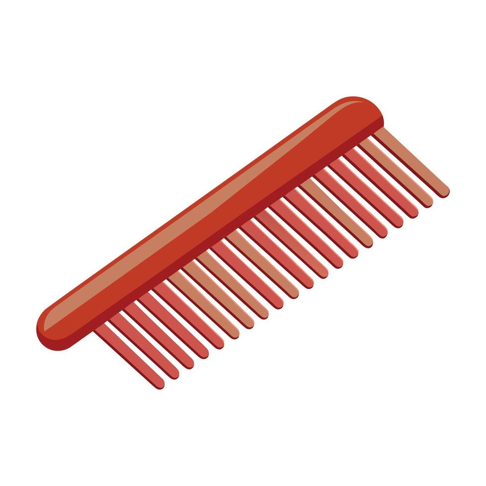 Comb flat vector illustration on white background