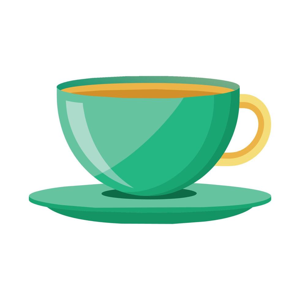 Cup flat vector illustration on white background.