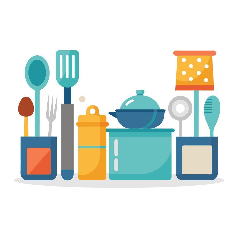 Utensils isolated flat vector illustration