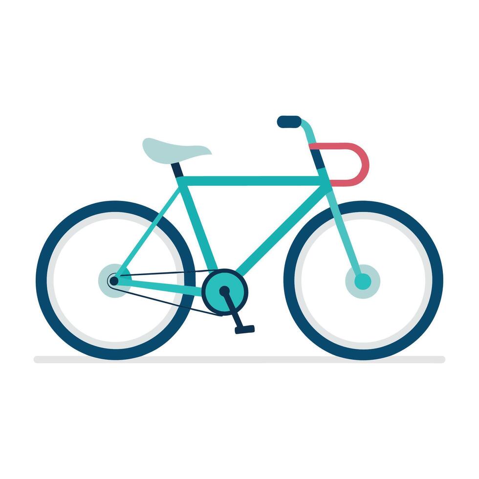 bicicleta aislado plano vector ilustración