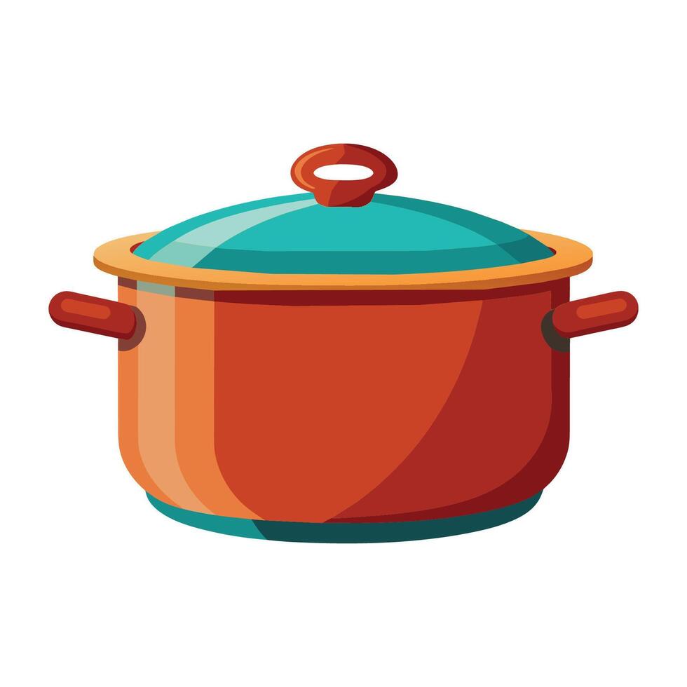 Pot household element flat vector illustration on white background