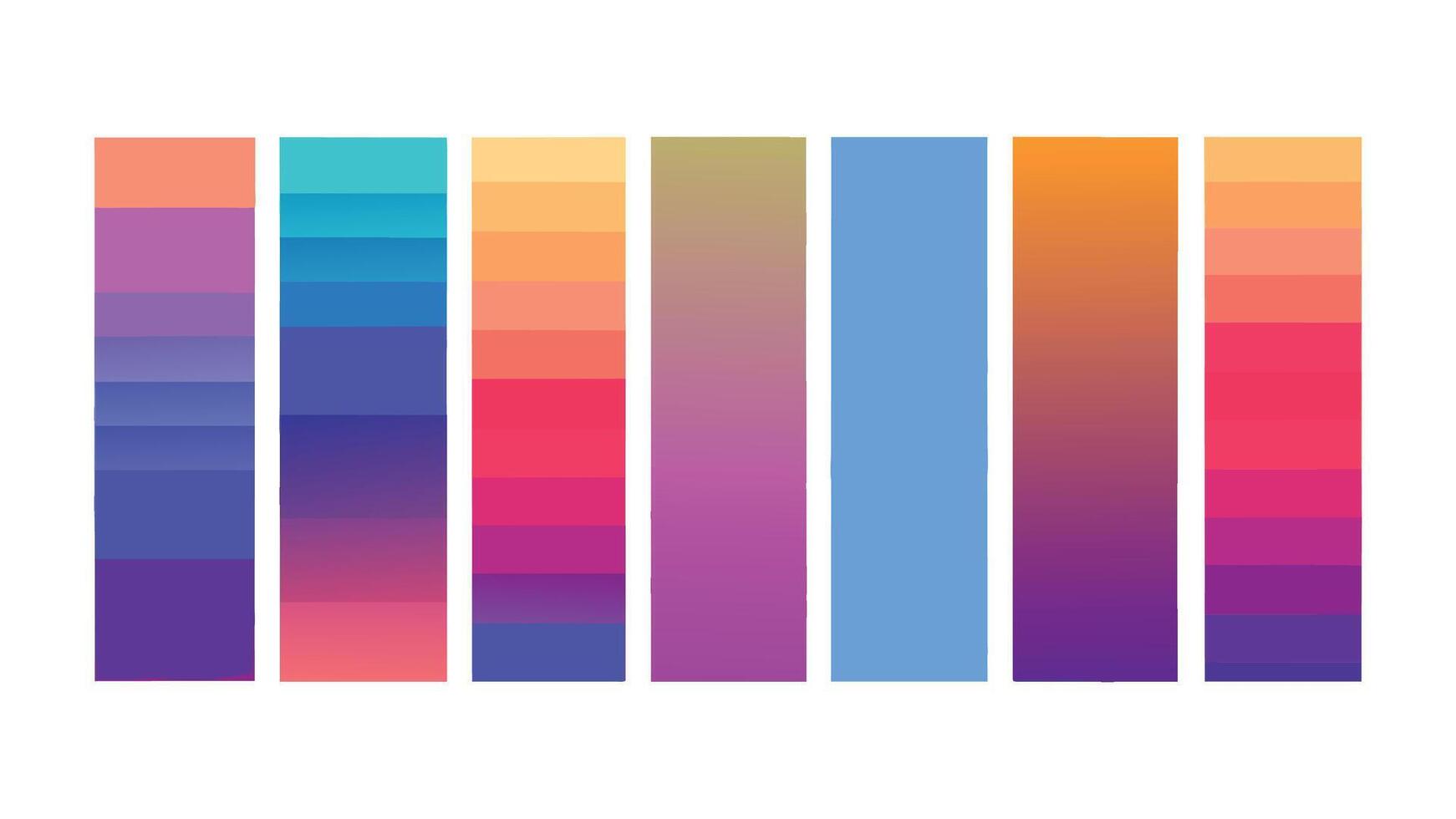 Set of Gradient color isolated flat vector pro collection on white background.