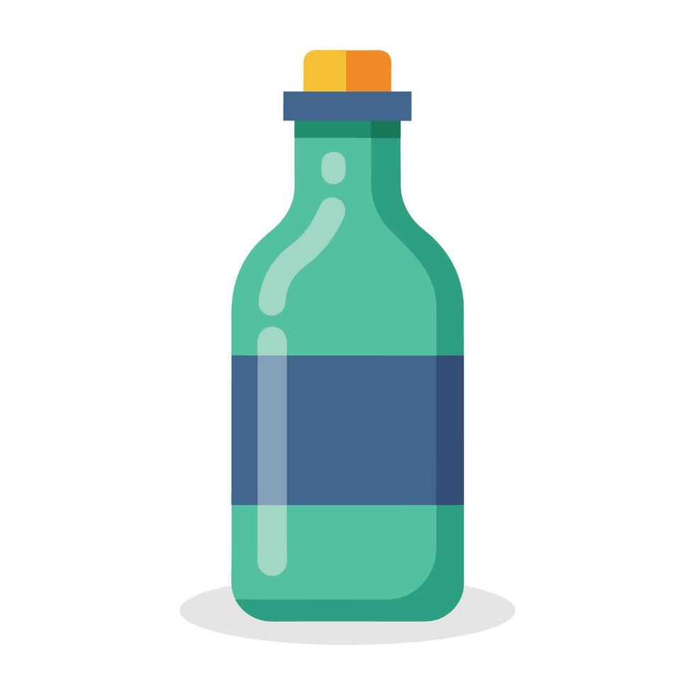 Bottle flat vector illustration on white background