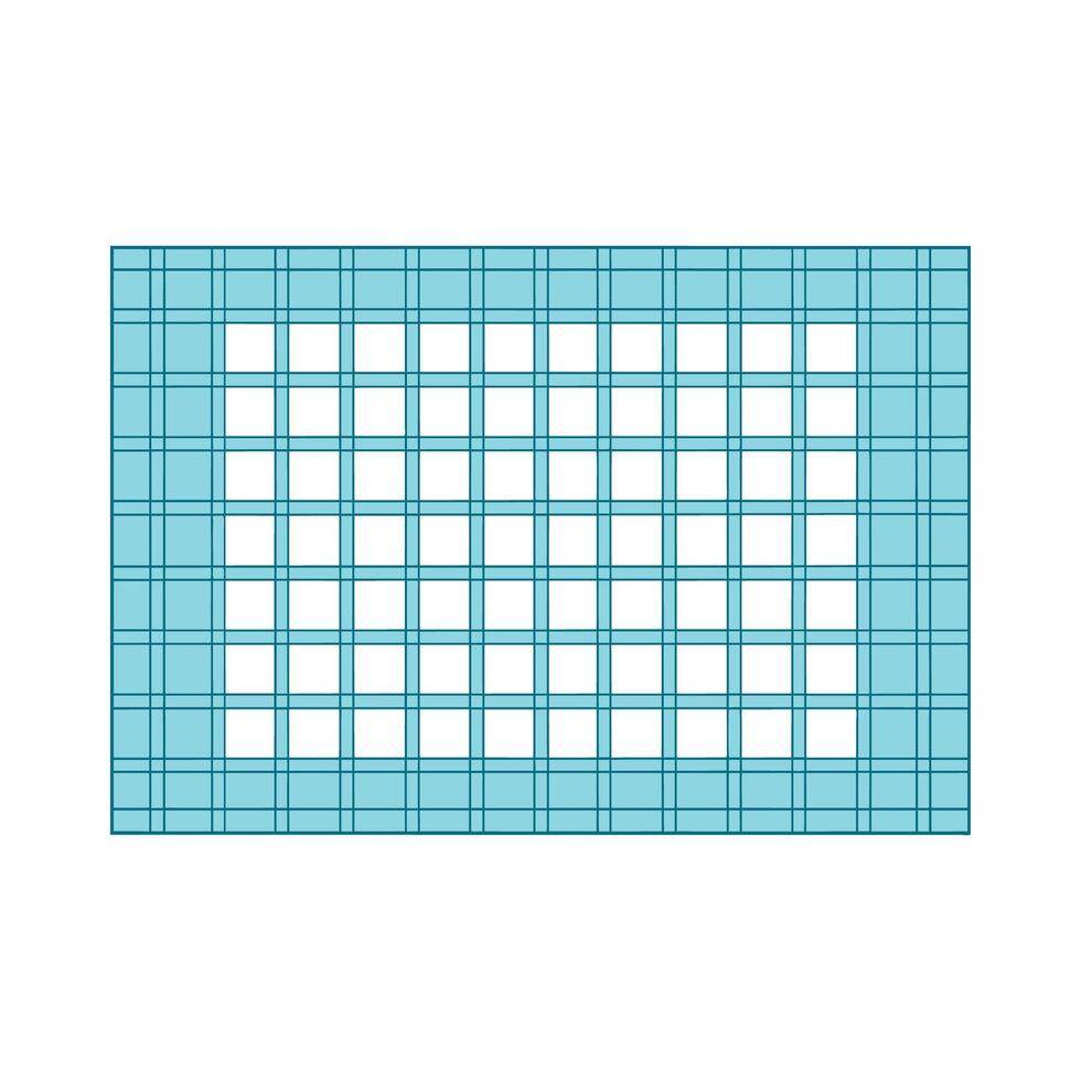 Grid isolated flat vector illustration