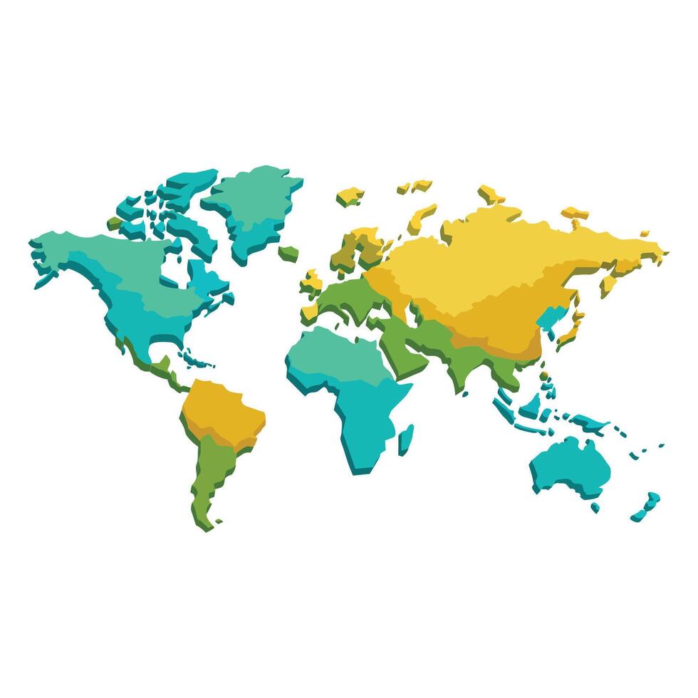 Color map isolated flat vector illustration