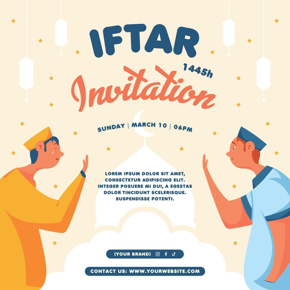 Bundle Collection of Eid Mubarak and Ramadan or Ramadhan Islamic Social Media Post vector
