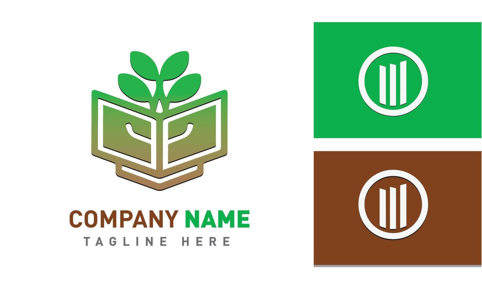 AI generated Book logo design icon vector template