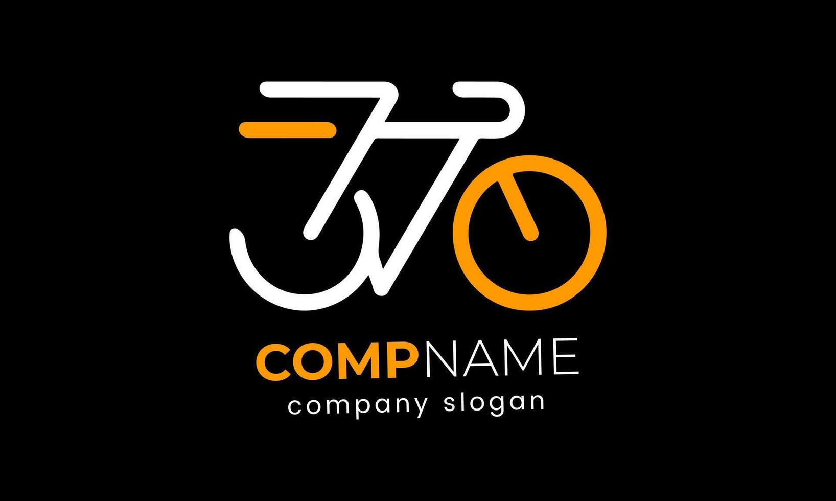 AI generated Bicycle logo vector icon template design