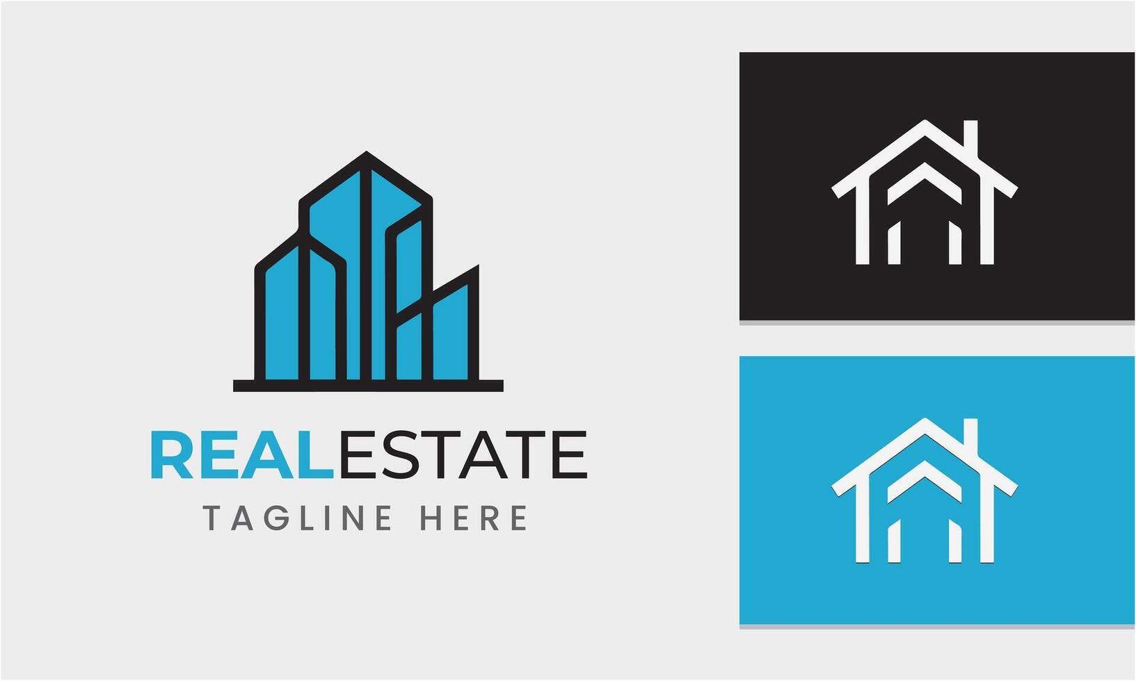 AI generated real estate logo icon symbol sample idea template vector