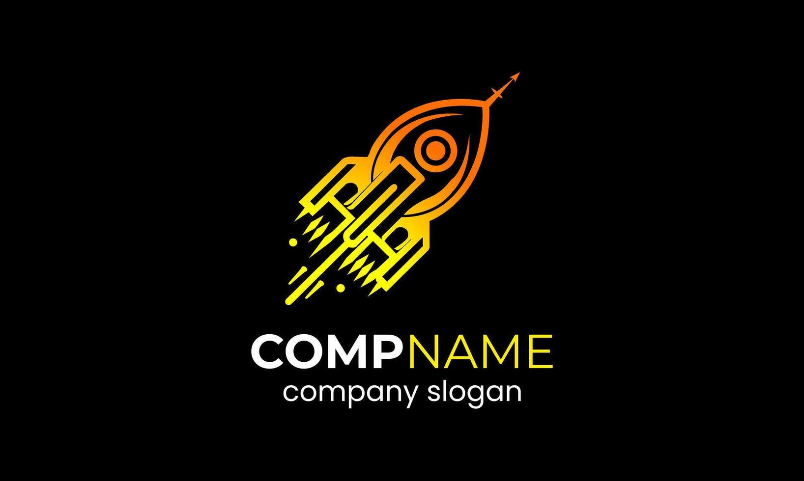 AI generated Rocket vector logo icon template