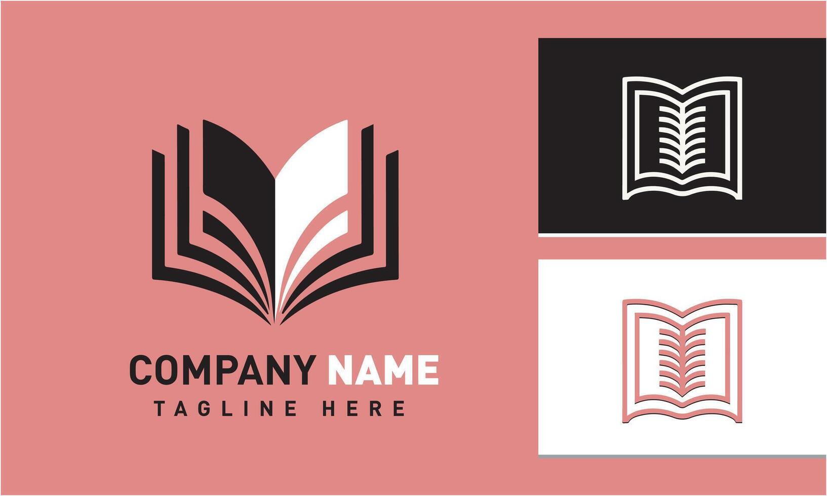 AI generated Book logo design icon vector template