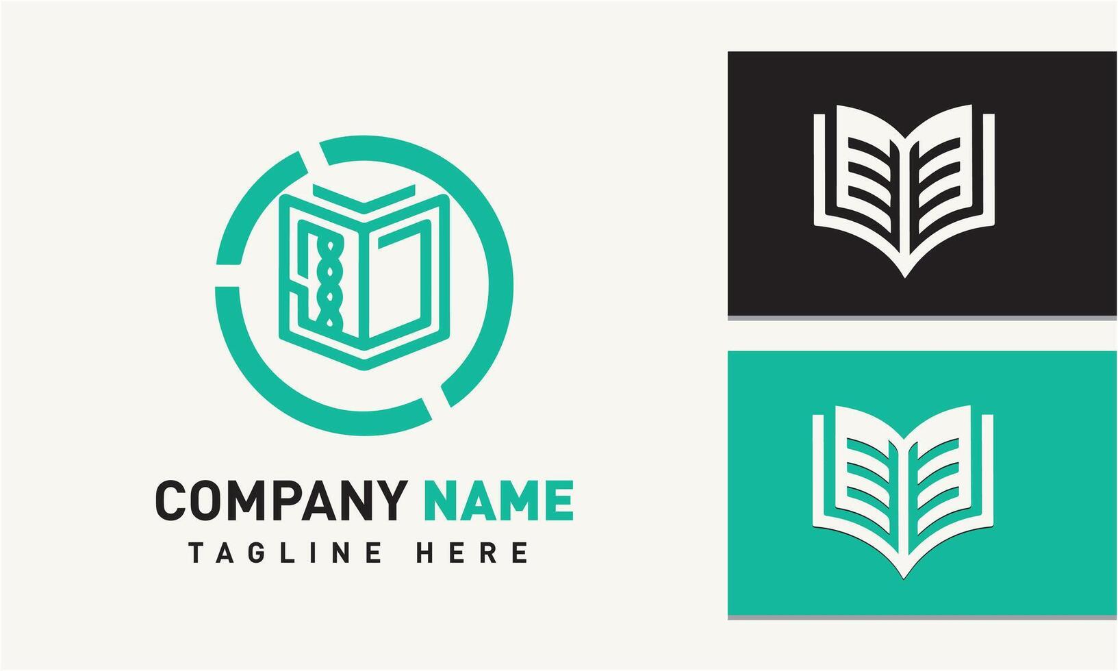 AI generated Book logo design icon vector template