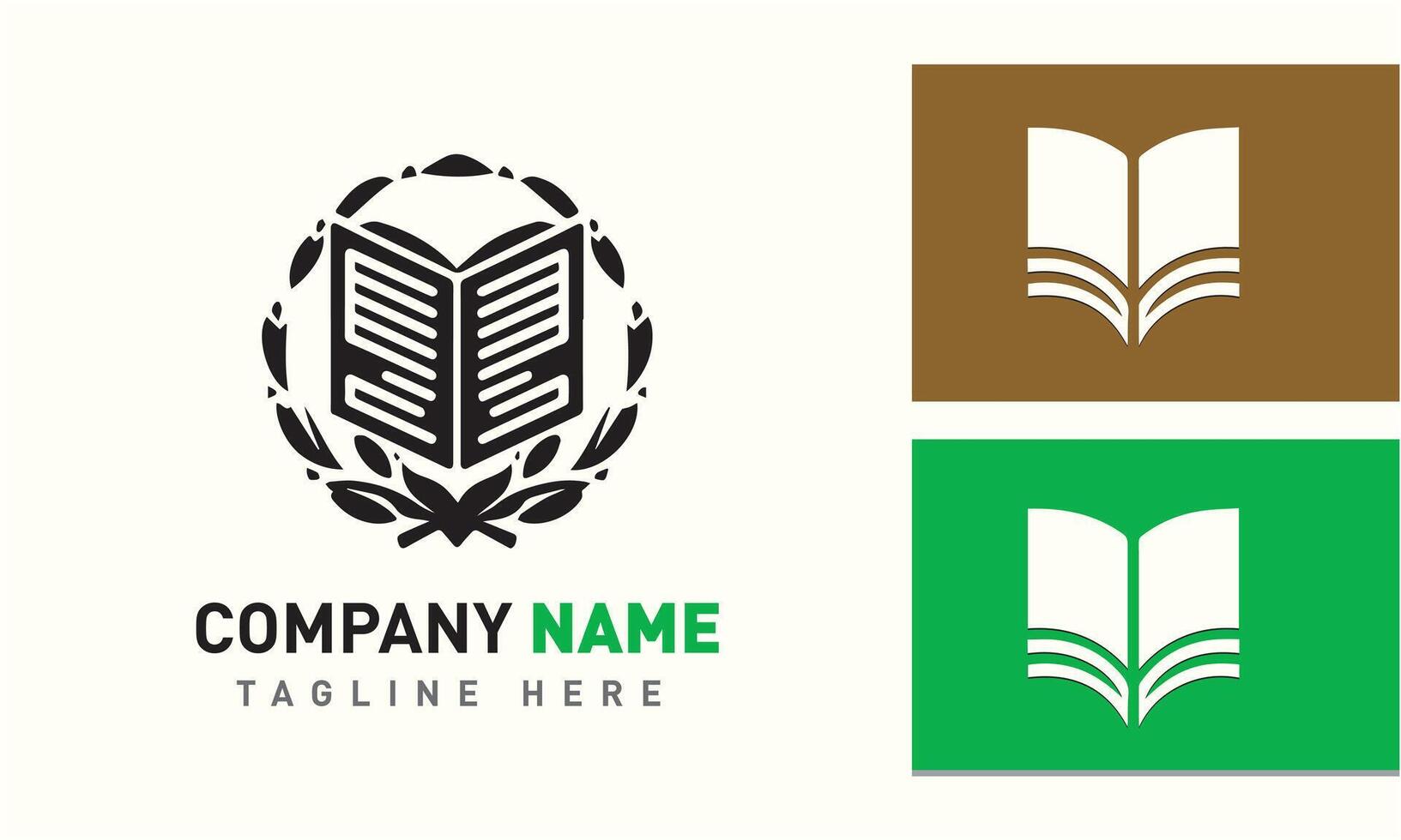AI generated Book logo design icon vector template