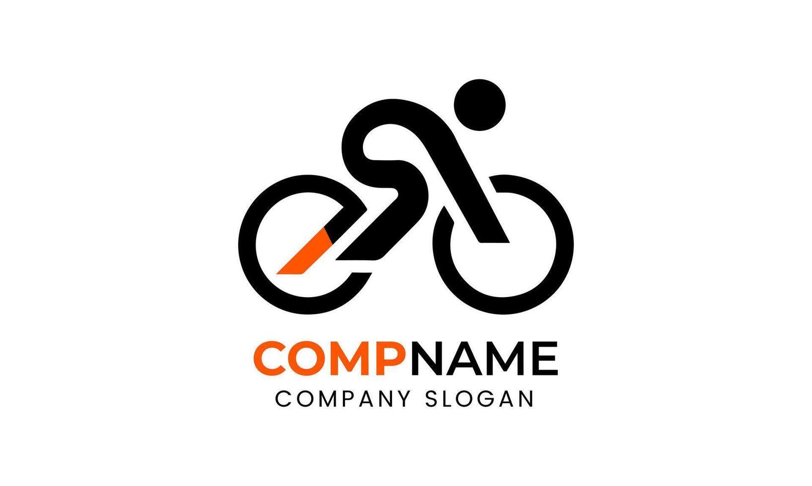 AI generated Bicycle logo vector icon template design