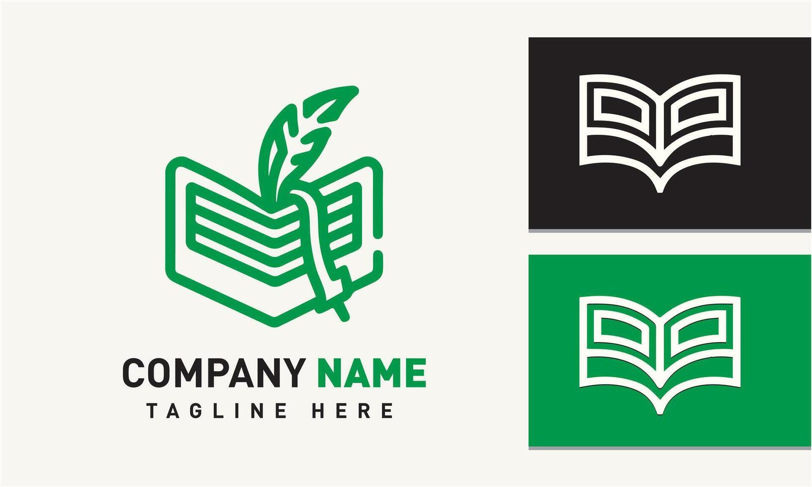 AI generated Book logo design icon vector template