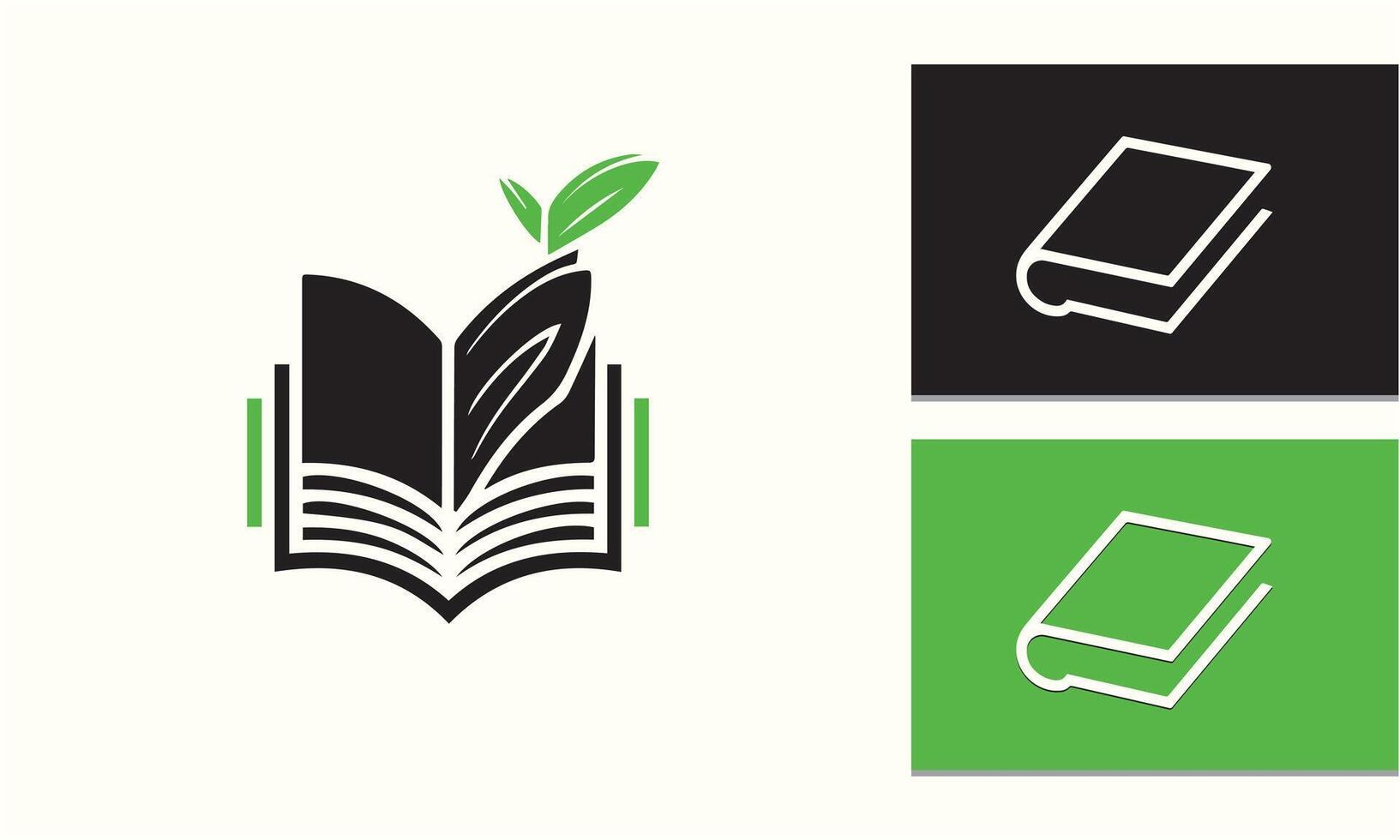 AI generated Book logo design icon vector template