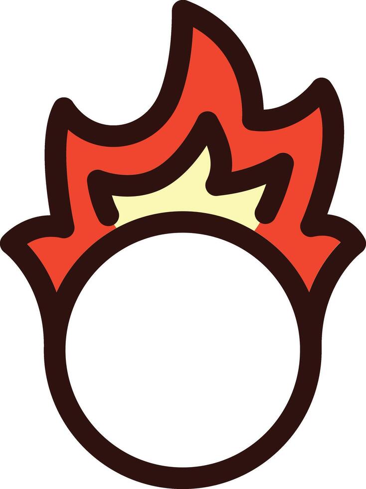 a fire ring icon with a white background vector