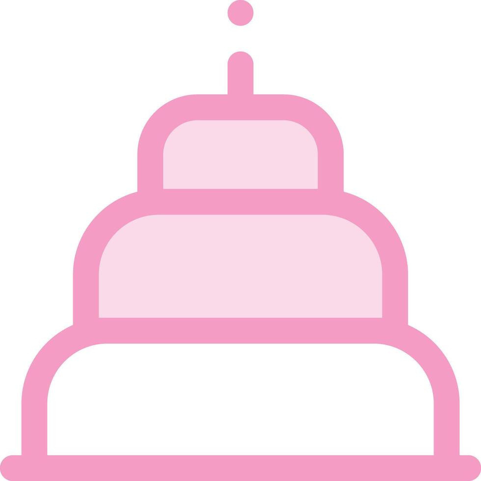 a pink cake with a candle on top vector