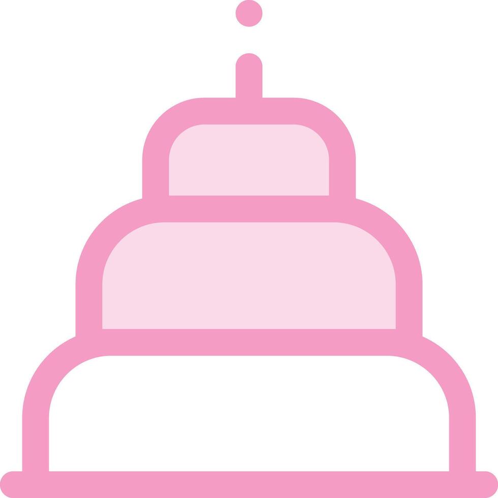 a pink cake with a candle on top vector