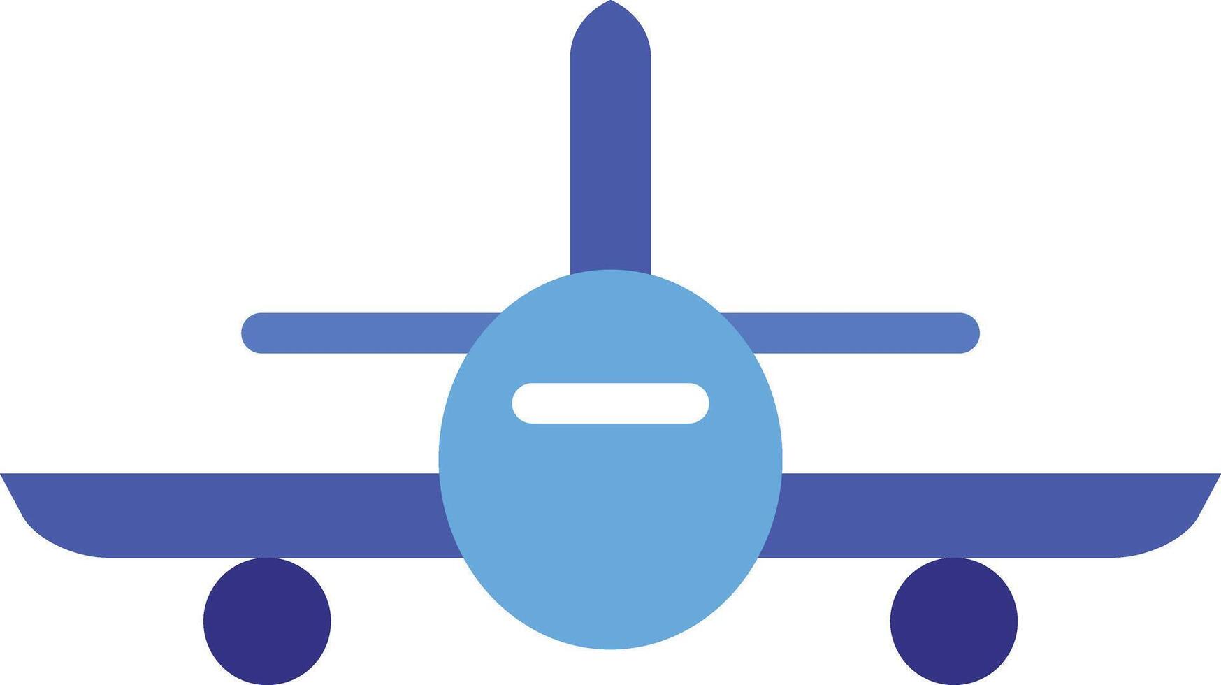 un azul avión icono en un blanco antecedentes vector