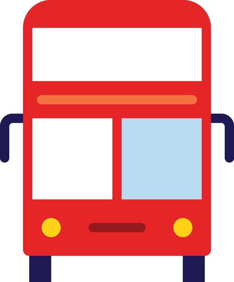 a red double decker bus on a white background vector