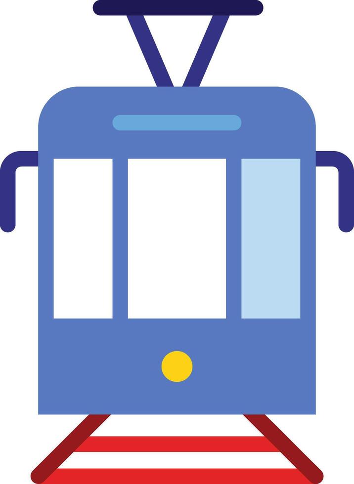 a blue train with a red stripe on the side vector